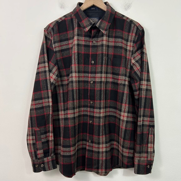 Pendleton Other - Pendleton Mens Lodge Wool Button Up Plaid Shirt Size Large